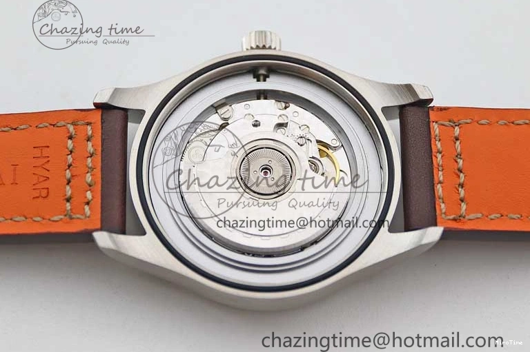 MIROTIME 1226 HighQuality Mark XVIII IW327010 SS M+F 1:1 Best Edition Brown Dial on Brown Leather Strap A 7049